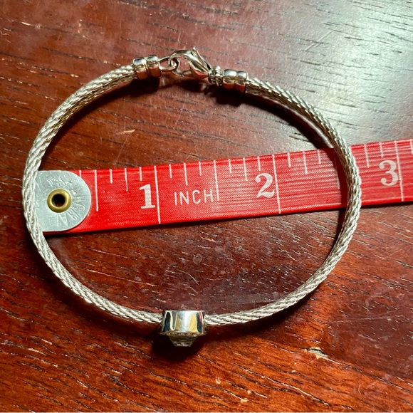 💥Steel by Design Stainless Steel Cushion Crystal Cable Bracelet, 8" QVC💥 NIB - Picture 9 of 12